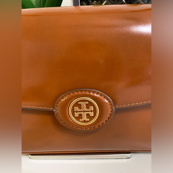 👜💕 TORY BURCH Crossbody Or Shoulder Tan Brown Leather Bag - Picture 7 of 14